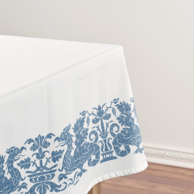 Medieval/Renaissance Wyverns Tablecloth, 52"x70" Tablecloth (In Situ)