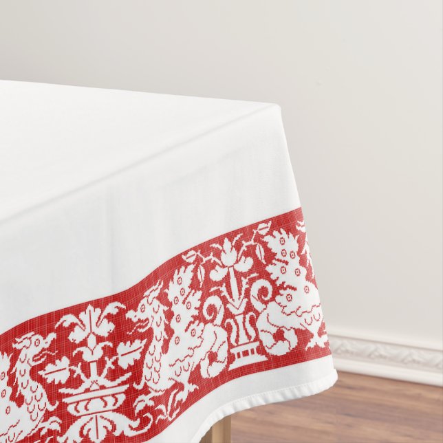 Medieval/Renaissance Wyverns Tablecloth, 52"x70" Tablecloth (In Situ)