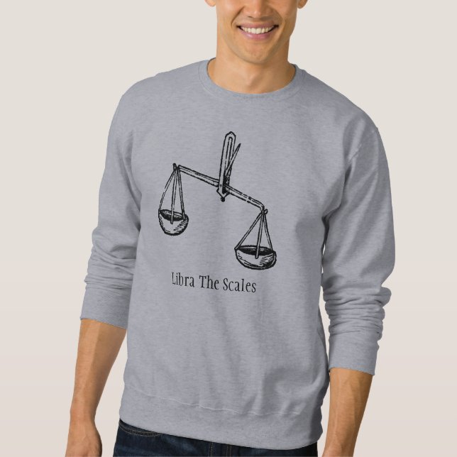 Medieval Renaissance Zodiac Symbol Libra Scales Sweatshirt (Front)