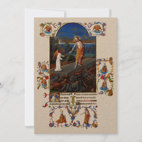 Medieval Resurrection of Christ Easter Holiday Card