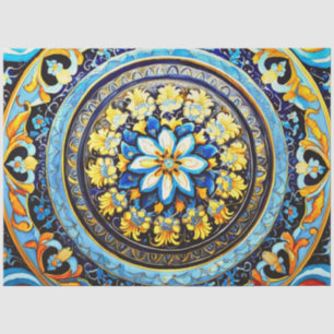 Medieval Roman Italian Spanish Floral Decoupage Tissue Paper