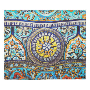 Medieval Roman Italian Spanish Majolica Floral Duvet Cover