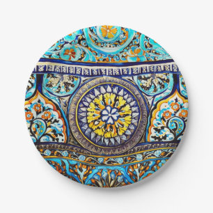 Medieval Roman Italian Spanish Majolica Floral Paper Plates