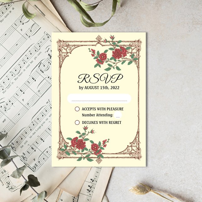 Medieval Romantic Wedding RSVP Card (Creator Uploaded)