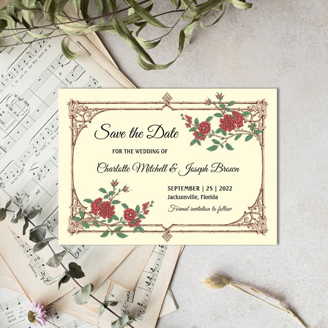 Medieval Romantic Wedding Save the Date Card (Creator Uploaded)