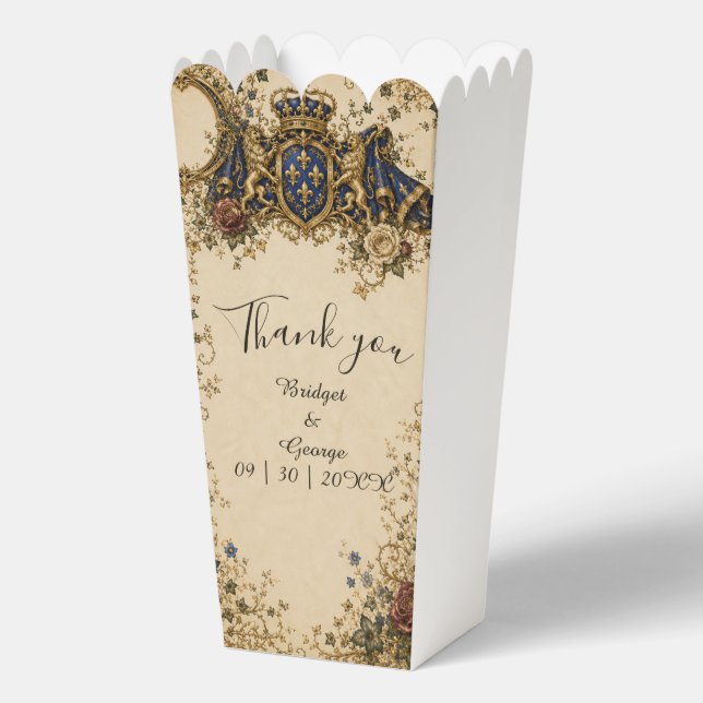 Medieval Royal Gothic Celtic Monogram Wedding Favor Boxes (Front)