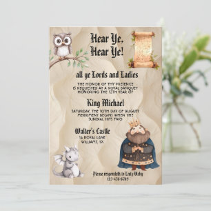 Medieval Royal King Renaissance Birthday Invitation