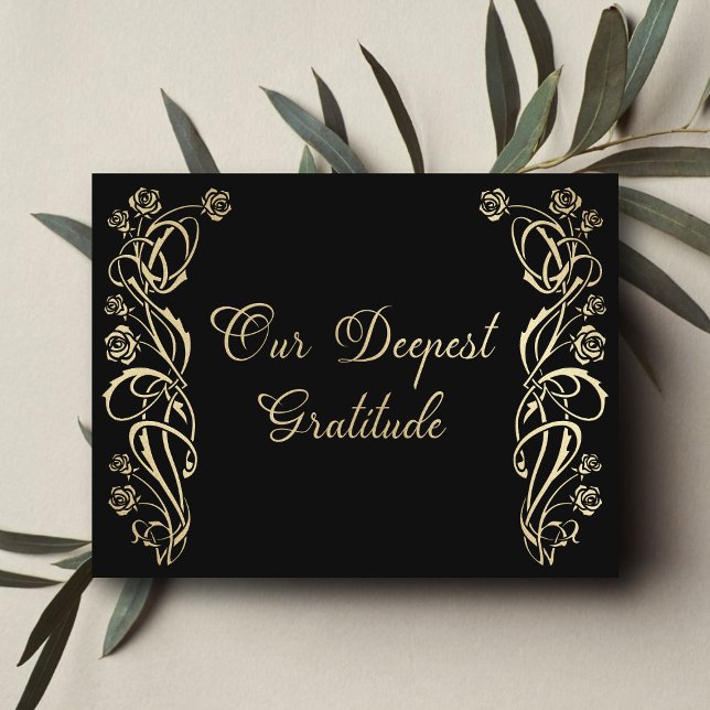 Medieval Royal Roses Wedding Thank You Card (Creator Uploaded)