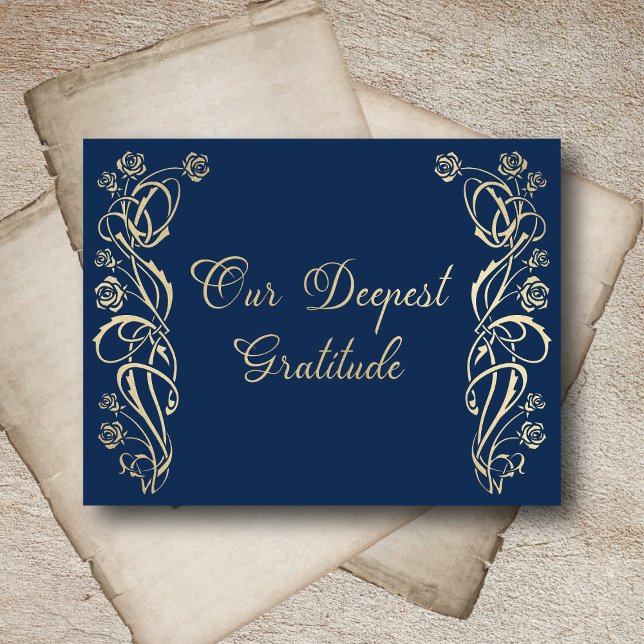 Medieval Royal Roses Wedding Thank You Card (Creator Uploaded)