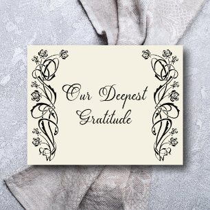 Medieval Royal Roses Wedding Thank You Card