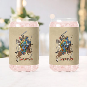 Medieval Russian Bogatyr Can Glass