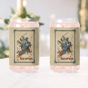 Medieval Russian Bogatyr Can Glass