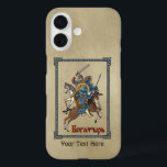 Medieval Russian Bogatyr iPhone 16 Case<br><div class="desc">A depiction of a battle between a Russian bogatyr and an Asiatic warrior, both on horseback. Cyrillic (Russian) text reading "Богатырь"(Bogatyr) also appears. Customize by adding your own additional text. Bogatyri are heroic characters found in medieval Slavic epics. They are akin to the knights-errant of Western literature. Most of the...</div>
