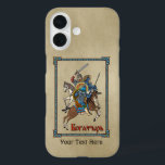 Medieval Russian Bogatyr iPhone 16 Case<br><div class="desc">A depiction of a battle between a Russian bogatyr and an Asiatic warrior, both on horseback. Cyrillic (Russian) text reading "Богатырь"(Bogatyr) also appears. Customize by adding your own additional text. Bogatyri are heroic characters found in medieval Slavic epics. They are akin to the knights-errant of Western literature. Most of the...</div>