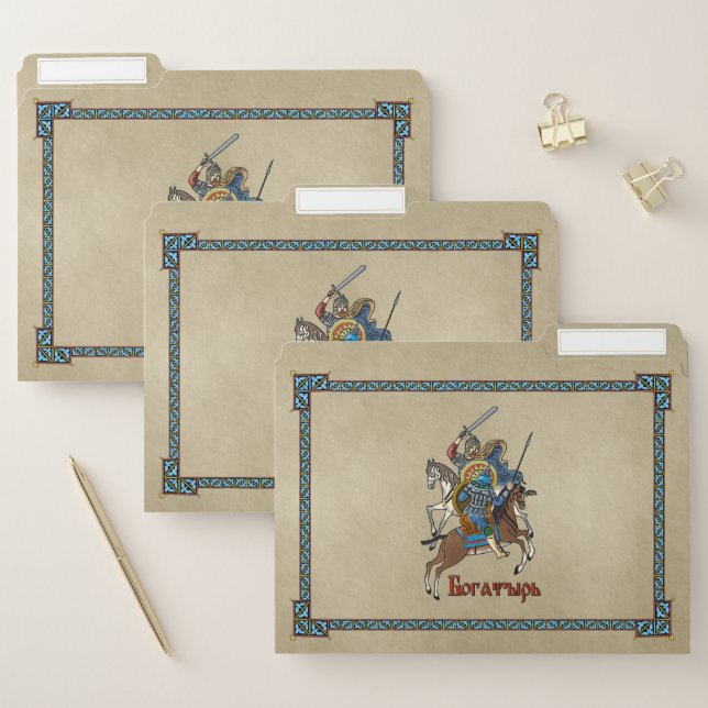 Medieval Russian Bogatyr File Folder (Set)