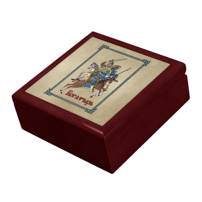 Medieval Russian Bogatyr Keepsake Box (Side)