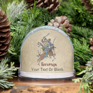 Medieval Russian Bogatyr Snow Globe