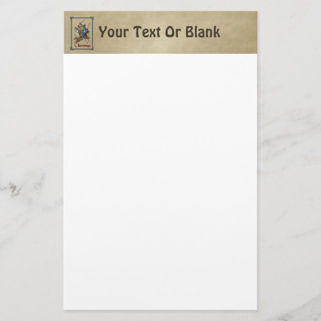 Medieval Russian Bogatyr Stationery (Front)