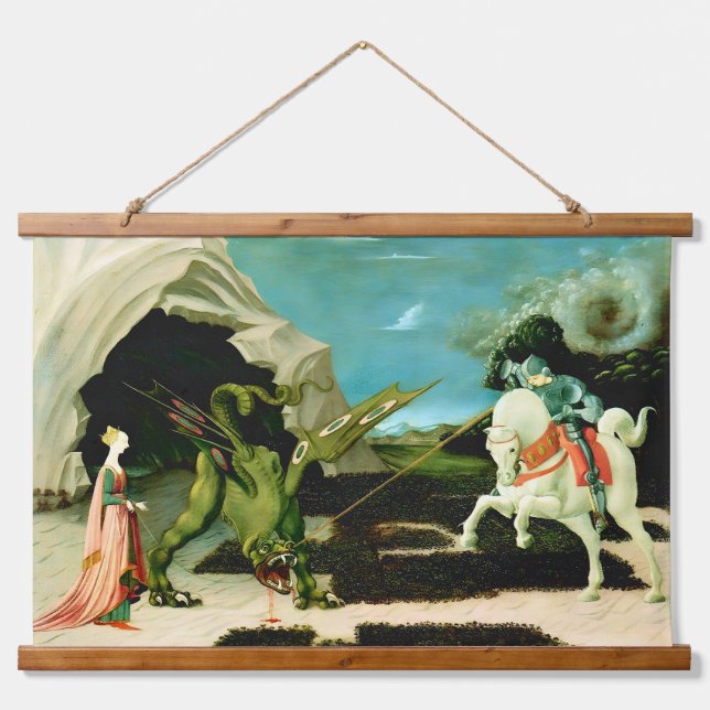 Medieval Saint George and the Dragon Hanging Tapestry (Front)