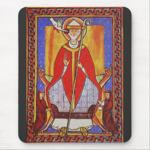 Medieval Saint Gregory the Great Icon  Mouse Pad