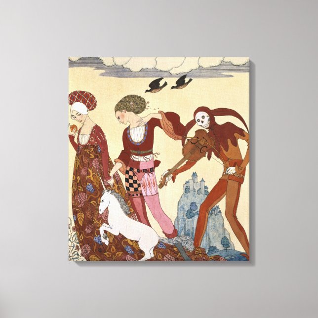 Medieval Scene by Georges Barbier Canvas Print (Front)