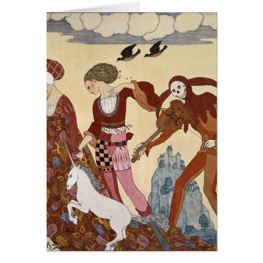 Medieval Scene by Georges Barbier Cards (Front)