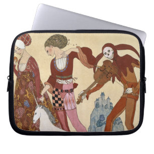 Medieval Scene by Georges Barbier Laptop Sleeve