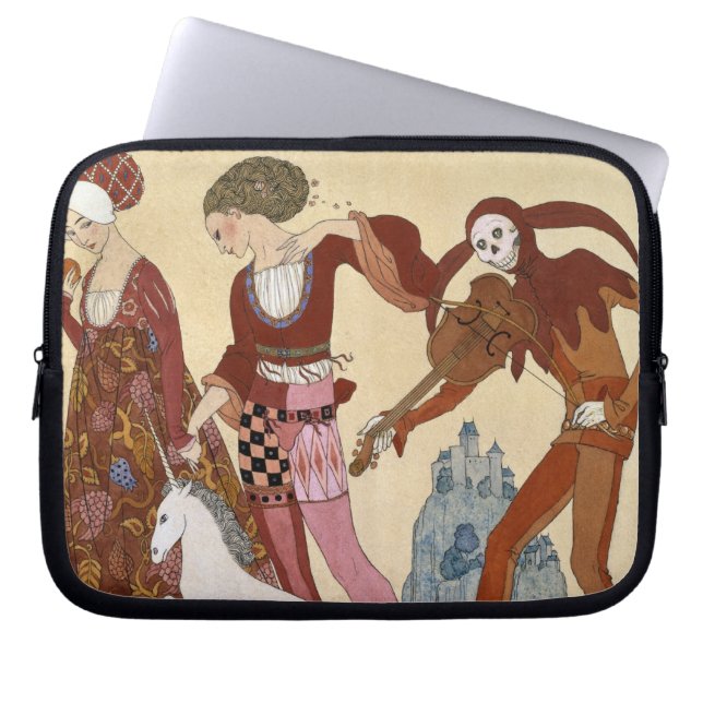 Medieval Scene by Georges Barbier Laptop Sleeve (Front)