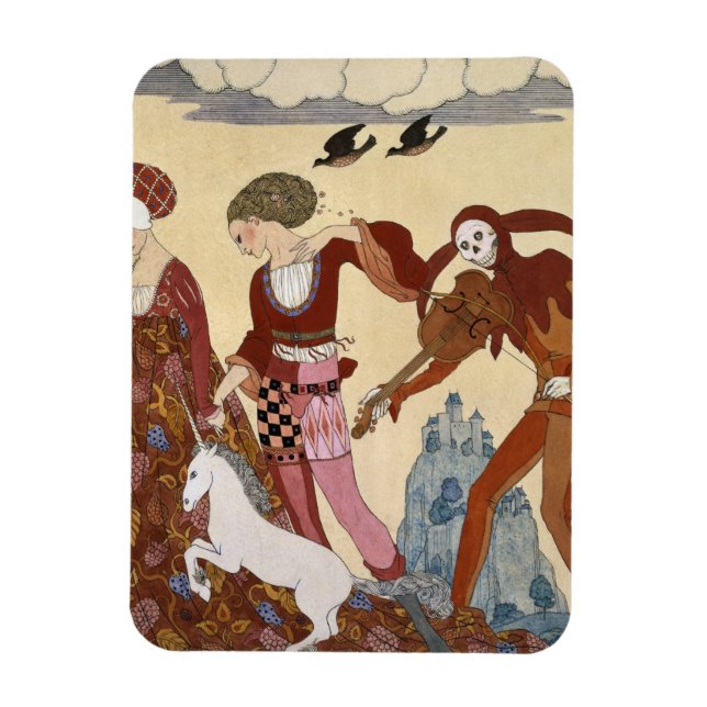 Medieval Scene by Georges Barbier Magnet (Vertical)