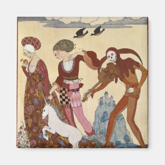 Medieval Scene by Georges Barbier Magnet