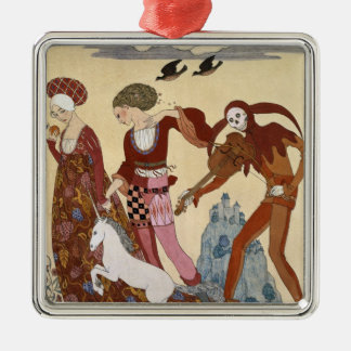 Medieval Scene by Georges Barbier Metal Ornament