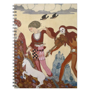 Medieval Scene by Georges Barbier Notebook