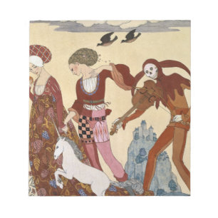 Medieval Scene by Georges Barbier Notepad