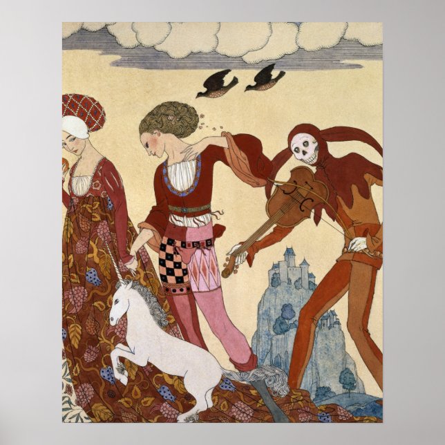 Medieval Scene by Georges Barbier Poster (Front)