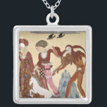 Medieval Scene by Georges Barbier Silver Plated Necklace<br><div class="desc">ImageID: AABR001491 / Stapleton Collection / Corbis / Medieval Scene by Georges Barbier /</div>
