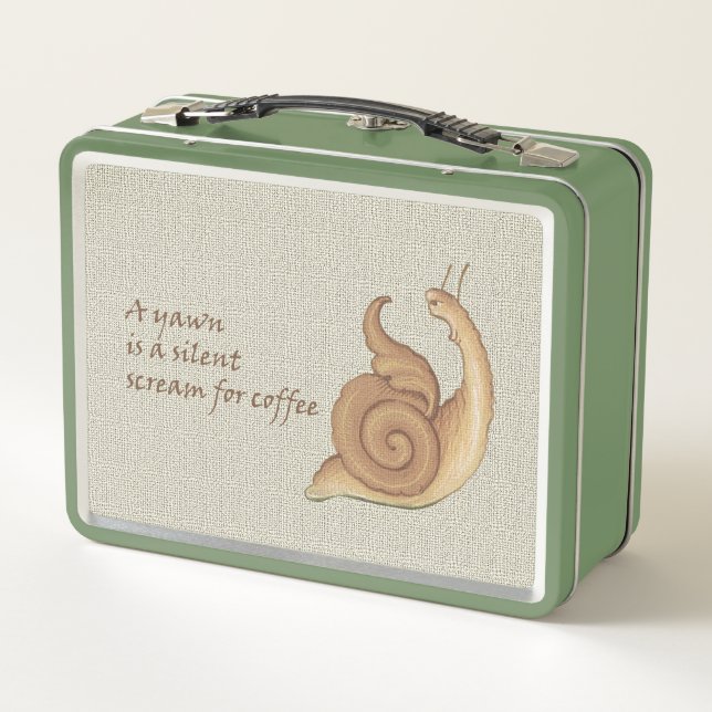 Medieval Screaming Snail Metal Lunchbox (Back)