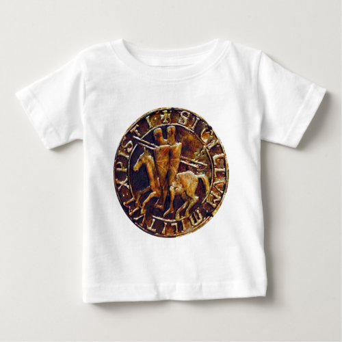 Medieval Seal of the Knights Templar Baby T_Shirt