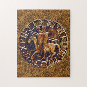 Medieval Seal of the Knights Templar Jigsaw Puzzle