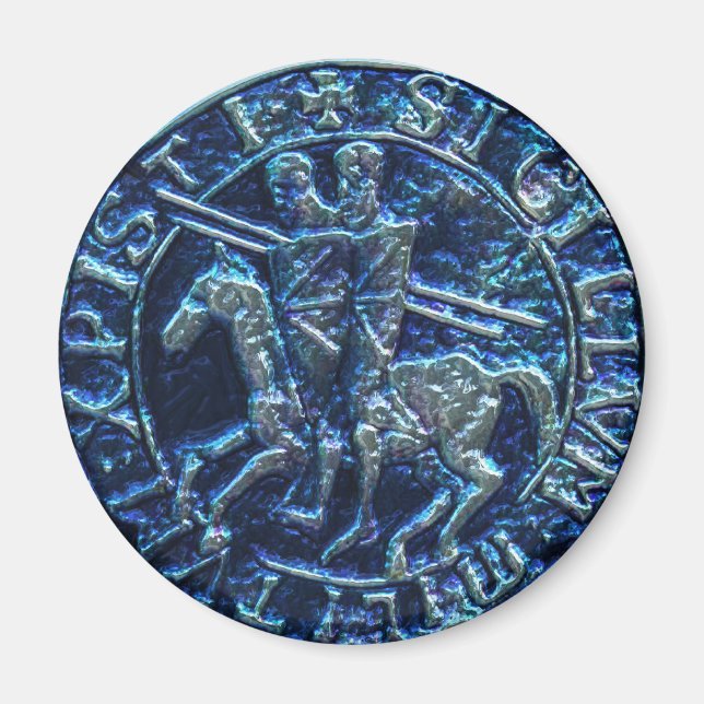 Medieval Seal of the Knights Templar Magnet (Front)