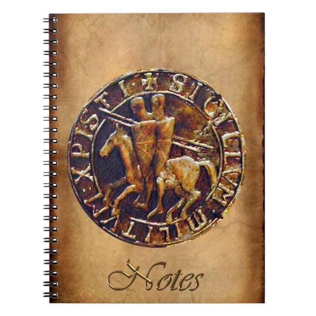Medieval Seal of the Knights Templar Notebook (Front)