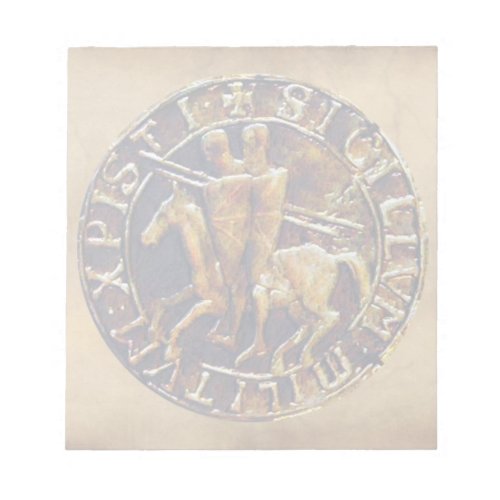 Medieval Seal of the Knights Templar Notepad
