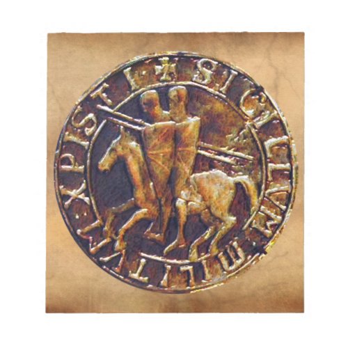 Medieval Seal of the Knights Templar Notepad