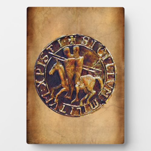 Medieval Seal of the Knights Templar Plaque
