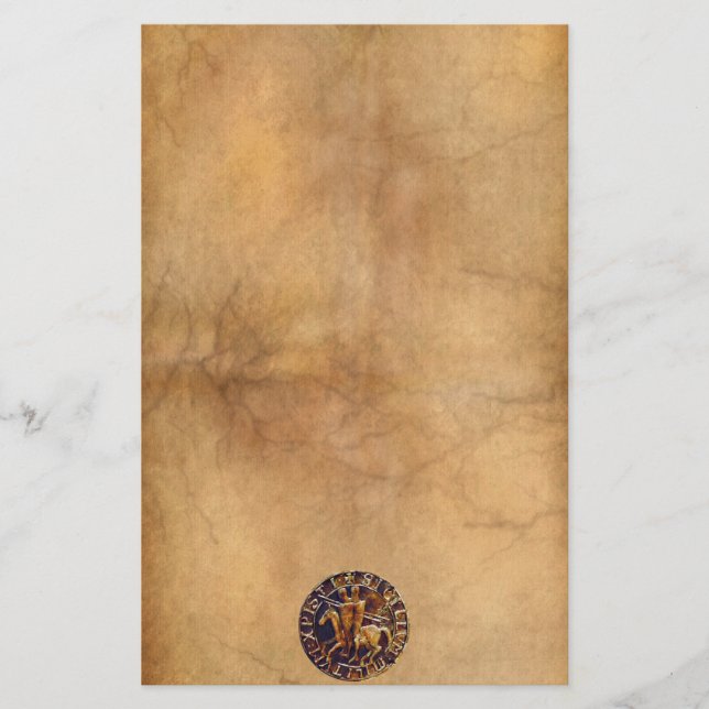 Medieval Seal of the Knights Templar Stationery (Front)