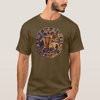 Medieval Seal Of The Knights Templar T-shirt by RavenSpiritPrints at Zazzle
