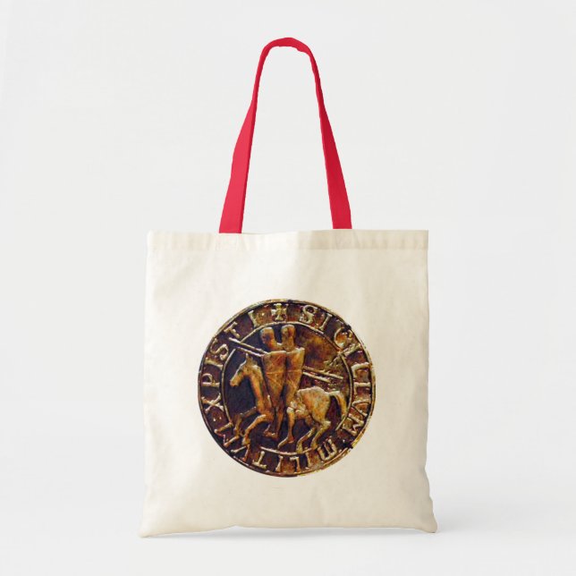 Medieval Seal of the Knights Templar Tote Bag (Front)
