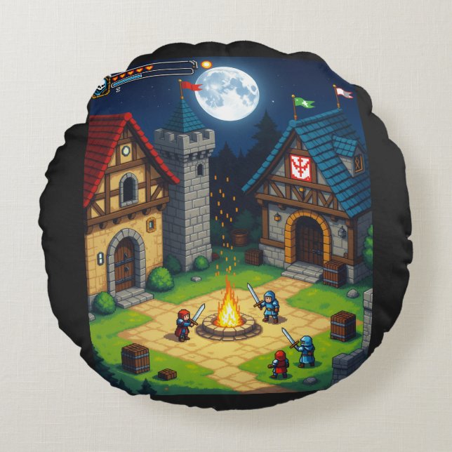 Medieval setting round pillow (Front)