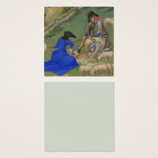 Medieval sheep shearing illustration (Front & Back)