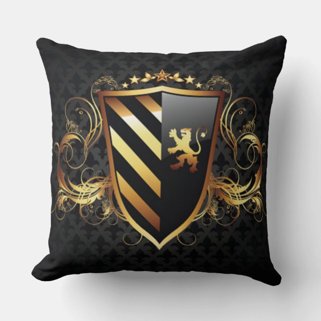 Medieval Shield Decorative Pillow (Front)