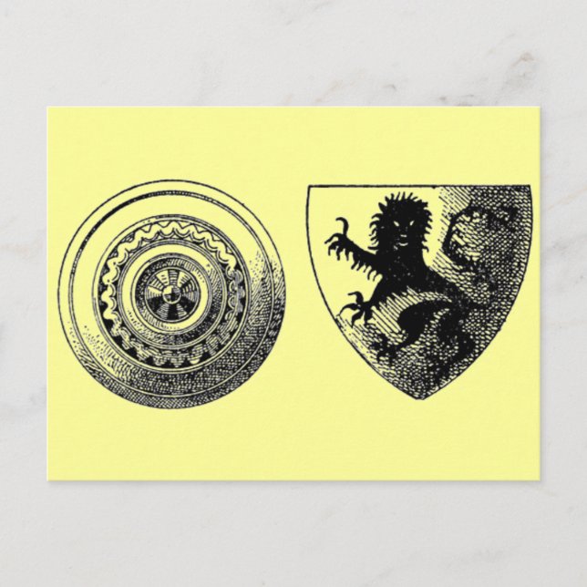 Medieval Shields Postcard (Front)